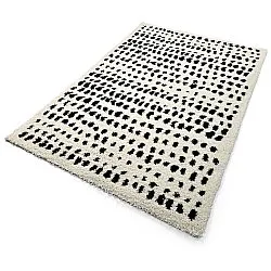 Hochflorteppiche - Dotty (schwarz/weiß)