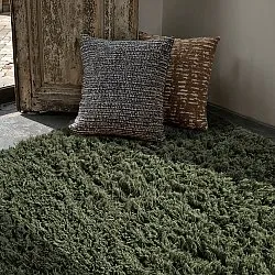 Hochflorteppiche - Fassale Hand Woven Wool Shaggy (moosgrün)
