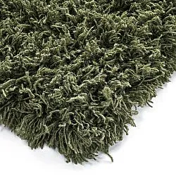 Hochflorteppiche - Fassale Hand Woven Wool Shaggy (moosgrün)