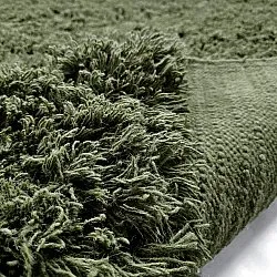 Hochflorteppiche - Fassale Hand Woven Wool Shaggy (moosgrün)
