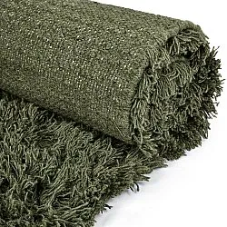 Hochflorteppiche - Fassale Hand Woven Wool Shaggy (moosgrün)