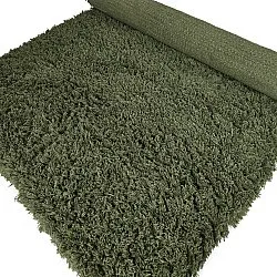 Hochflorteppiche - Fassale Hand Woven Wool Shaggy (moosgrün)