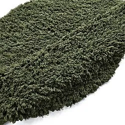 Rund Teppich - Fassale Hand Woven Wool Shaggy (moosgrün)