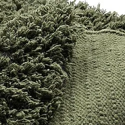 Rund Teppich - Fassale Hand Woven Wool Shaggy (moosgrün)