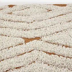 Runde Teppiche - Holwell Natural Cotton Shaggy (cremefarben/braun)