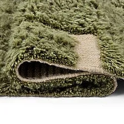 Hochflorteppiche - Kiberg Hand Woven Wool Shaggy (grün)