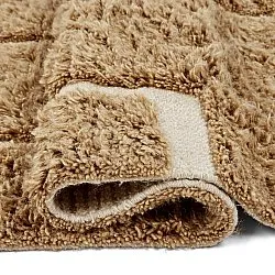 Hochflorteppiche - Kiberg Hand Woven Wool Shaggy (beige)