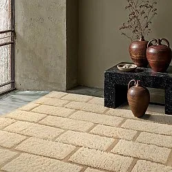 Hochflorteppiche - Leknes Hand Woven Wool Shaggy (creme)