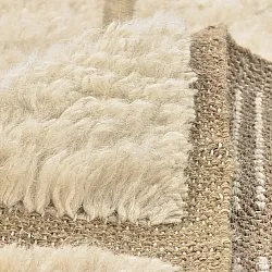 Hochflorteppiche - Leknes Hand Woven Wool Shaggy (creme)