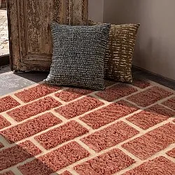 Hochflorteppiche - Leknes Hand Woven Wool Shaggy (terrakotta)