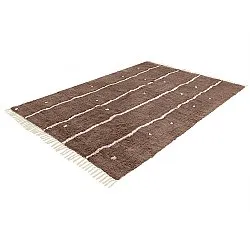 Hochflorteppiche - Leora Natural Cotton Shaggy (braun/lila)