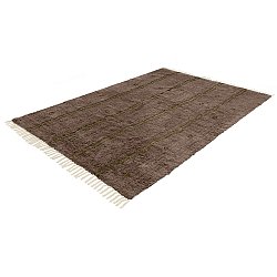 Hochflorteppiche - Leora Natural Cotton Shaggy (braun/oliv)