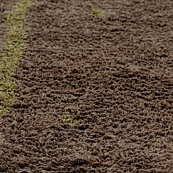 Hochflorteppiche - Leora Natural Cotton Shaggy (braun/oliv)