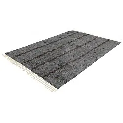 Hochflorteppiche - Leora Natural Cotton Shaggy (schwarz/braun)