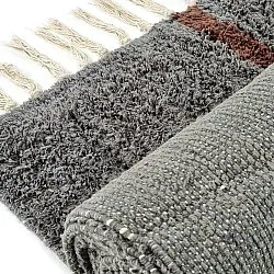 Hochflorteppiche - Leora Natural Cotton Shaggy (schwarz/braun)