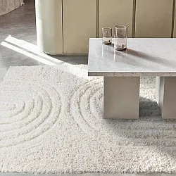 Hochflorteppiche - Lindos Natural Cotton Shaggy (weiß)