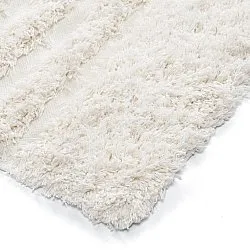 Hochflorteppiche - Lindos Natural Cotton Shaggy (weiß)