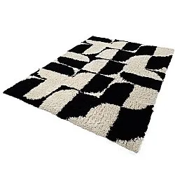 Hochflorteppiche - Marvao Natural Cotton Shaggy (offwhite/schwarz)