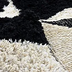 Hochflorteppiche - Marvao Natural Cotton Shaggy (offwhite/schwarz)