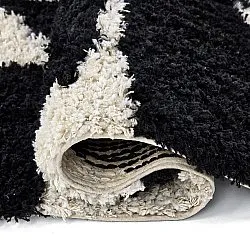 Hochflorteppiche - Marvao Natural Cotton Shaggy (offwhite/schwarz)