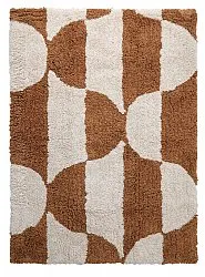 Hochflorteppiche - Kalymnos Natural Cotton Shaggy (offwhite/ocker)