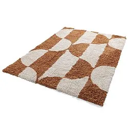 Hochflorteppiche - Kalymnos Natural Cotton Shaggy (offwhite/ocker)