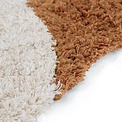 Hochflorteppiche - Kalymnos Natural Cotton Shaggy (offwhite/ocker)