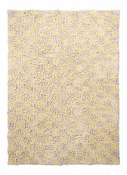 Hochflorteppiche - Methoni Check Cotton Shaggy (creme/hellgelb)