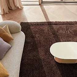 Hochflorteppiche - Molyvos Natural Cotton Shaggy (braun)