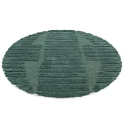 Rund Teppich - Rani Natural Cotton Shaggy (grün)