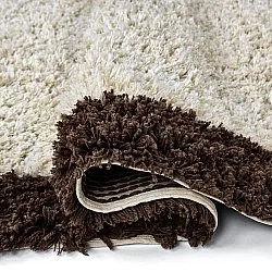 Hochflorteppiche - Sagres Natural Cotton Shaggy (offwhite/braun)