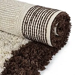 Hochflorteppiche - Sagres Natural Cotton Shaggy (offwhite/braun)