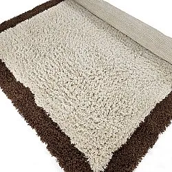 Hochflorteppiche - Sagres Natural Cotton Shaggy (offwhite/braun)