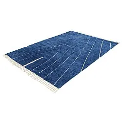 Hochflorteppiche - Sivia Natural Cotton Shaggy (blau)