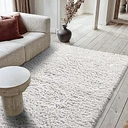 Hochflorteppiche - Combarro Solid Cotton Shaggy (creme)
