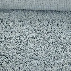 Hochflorteppiche - Combarro Solid Cotton Shaggy (hellblau)