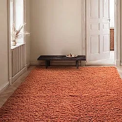Hochflorteppiche - Combarro Solid Cotton Shaggy (hellorange)