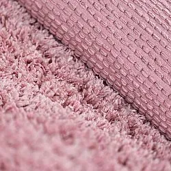 Hochflorteppiche - Combarro Solid Cotton Shaggy (hellrosa)