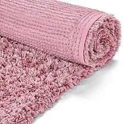 Hochflorteppiche - Combarro Solid Cotton Shaggy (hellrosa)