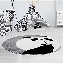 Kinderteppich - Bueno Panda (grau)