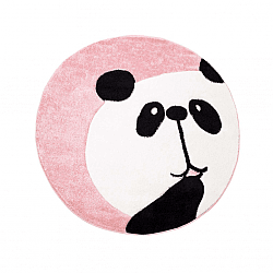 Kinderteppich - Bueno Panda Rund (rosa)