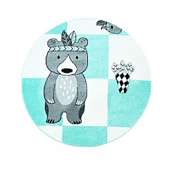Kinderteppich - Bueno Indian Bear (Türkis)