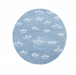 Kinderteppich - Bueno Sailing Boats Rund (blau)
