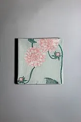 Serviette im 4er-Pack - Alyssa (grün/rosa)