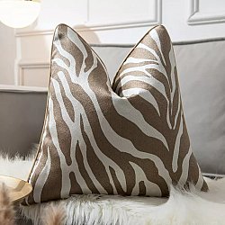 Kissenbezug - Zebra Cushion 45 x 45 cm (gold/weiß)