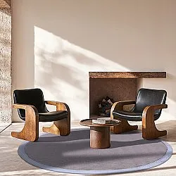 Rund Teppich (sisal) - Agave (grau)