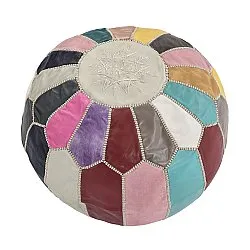 Sitzpoufs - Marokkanischer Leder-Pouf (multi) 02