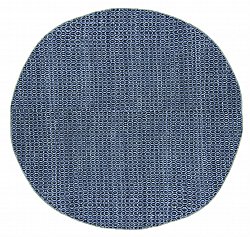 Runde Teppiche - Snowshill (blau/schwarz)