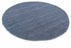 Runde Teppiche - Snowshill (blau/schwarz)