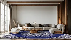 Wilton-Teppich - Sandrigo (blau/beige)